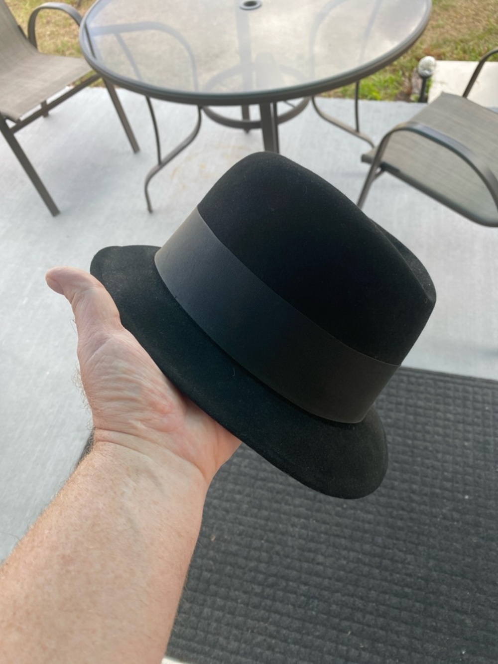 Dobbs Fifth Avenue New York Hat Black Felt Twenty Fedora (READ)👇 7 1/4 - Picture 11 of 11